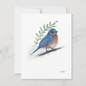 Carte Aquarelle Bluebird (Devant)