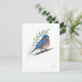 Carte Aquarelle Bluebird (Debout devant)