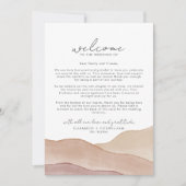 Carte Aquarelle Boho Abstrait Welcome Note & Itinéraire (Devant)