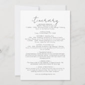 Carte Aquarelle Boho Abstrait Welcome Note & Itinéraire (Dos)