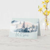 Carte Aquarelle Bois Deer (Fleur jaune)