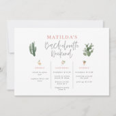 Carte Aquarelle boissons bachelorette week-end itinérair (Devant)