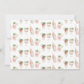 Carte Aquarelle boissons bachelorette week-end itinérair (Dos)