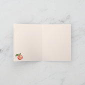 Carte Aquarelle botanique Pêches et fleurs (Intérieur)