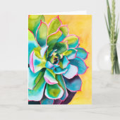 Carte Aquarelle botanique succulent (Devant)