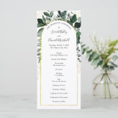 Carte Aquarelle Botanique Vert et arche moderne Programm (Debout devant)