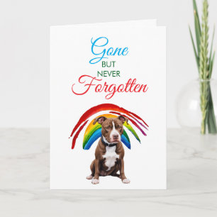 Carte Aquarelle Brown Pitbull Pet perte de la sympathie