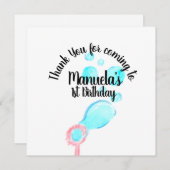 Carte Aquarelle Bubble Wand Pop Pop Pop Anniversaire (Devant / Derrière)