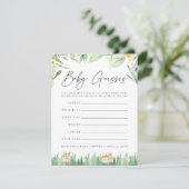 Carte Aquarelle Bunnies Baby shower Jeu de devis (Debout devant)