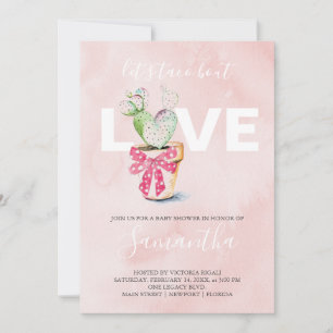 Carte Aquarelle Cactus Baby shower Galantin