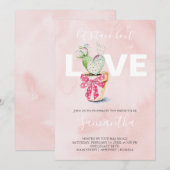 Carte Aquarelle Cactus Fête des mariées galantine (Devant / Derrière)