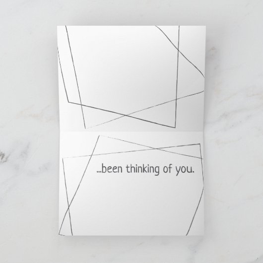 Carte Aquarelle Calico Chat formes géométriques (Intérieur)