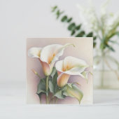 Carte Aquarelle calla (Debout devant)