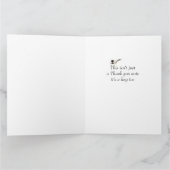 Carte Aquarelle Chickadee Oiseau naturel Merci (Intérieur)