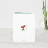 Carte Aquarelle Chouette Oiseau Merci (Dos)