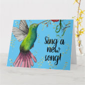 Carte Aquarelle Chrétien (Fleur jaune)