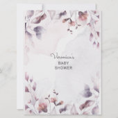 Carte aquarelle chute feuillage Baby shower téléphone ca (Dos)