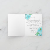 Carte Aquarelle Ciel Bleu Fleurs Verdure Fête des Mères (Intérieur)