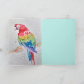 Carte Aquarelle couleur de perroquet macaw Hommes Annive (Intérieur)