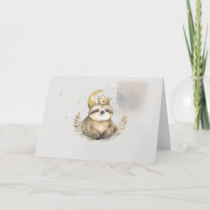 Carte Aquarelle Couronne de lune