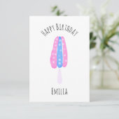 Carte Aquarelle crème glacée Pop 4 juillet Anniversaire (Debout devant)