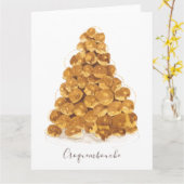 Carte Aquarelle Croquembouche (Fleur jaune)