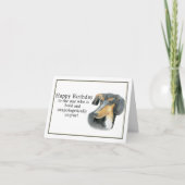 Carte Aquarelle Dachshund Joyeux anniversaire (Devant)