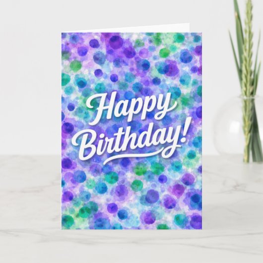 Carte Aquarelle d'anniversaire (Devant)