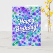 Carte Aquarelle d'anniversaire (Fleur jaune)