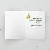 Carte Aquarelle d'anniversaire Bickadet tournesol (Intérieur)