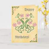 Carte Aquarelle dans le maïs Anniversaire (carte) (Fleur jaune)