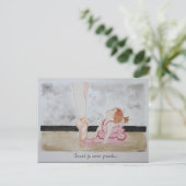carte aquarelle danseuse bébé rêve petite fille (Debout devant)
