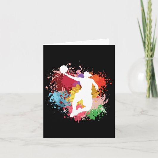 Carte Aquarelle de basketball (Devant)