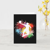Carte Aquarelle de basketball (Fleur jaune)