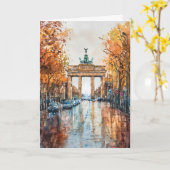 Carte Aquarelle de Berlin 3 (Fleur jaune)