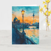 Carte Aquarelle de Berlin 4 (Fleur jaune)