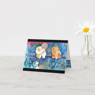 Carte Aquarelle de chien de la LUNE D'ARGENT