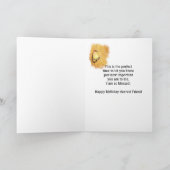 Carte Aquarelle de cire de cèdre Merveilleux ami Anniver (Intérieur)