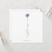 Carte Aquarelle de Cornflower (Devant/Arrière en situation)