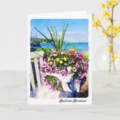 Carte Aquarelle de fleur d'île de Mackinac (Fleur jaune)