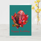 Carte Aquarelle de fleurs indigènes de Waratah (Fleur jaune)