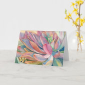 Carte Aquarelle de Graptoveria par Debra Lee Baldwin (Fleur jaune)