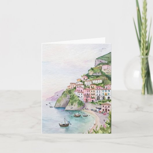 Carte Aquarelle de la côte d'Amalfi (Devant)