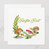 Carte Aquarelle de la forêt de Fairytale ensemble de cha (Devant / Derrière)