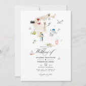 Carte aquarelle de la Grèce Destination Wedding In (Devant)