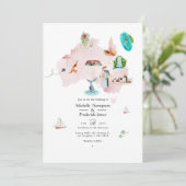 Carte aquarelle de l'Australie Destination Wedding (Debout devant)