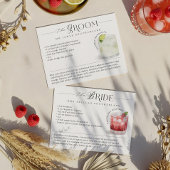 Carte Aquarelle de mariée et de chambre Signature Cockta