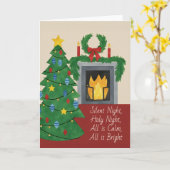 Carte Aquarelle de Noël Silencieuse (Fleur jaune)