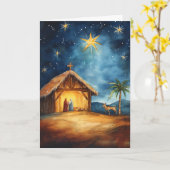 Carte Aquarelle de nuit sereine (Fleur jaune)