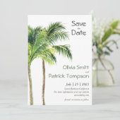 Carte Aquarelle de palmier Jungle tropicale (Debout devant)